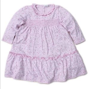 EUC Kissy Kissy Wooly Llamas Pink Heart Long Sleeve Pima Cotton Tiered Dress - 4